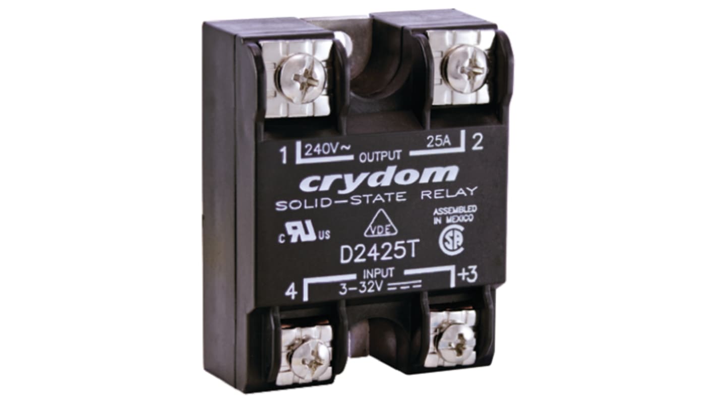 Sensata / Crydom ソリッドステートリレー 最大負荷電流:90 A 最大負荷電圧:280 V rms パネルマウント, D2490-10