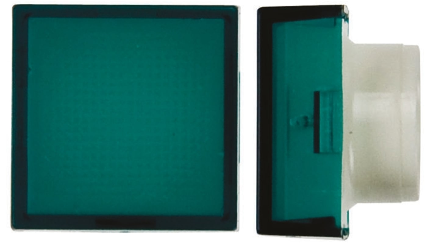 Green Square Push Button Lens for use with TP2 Series