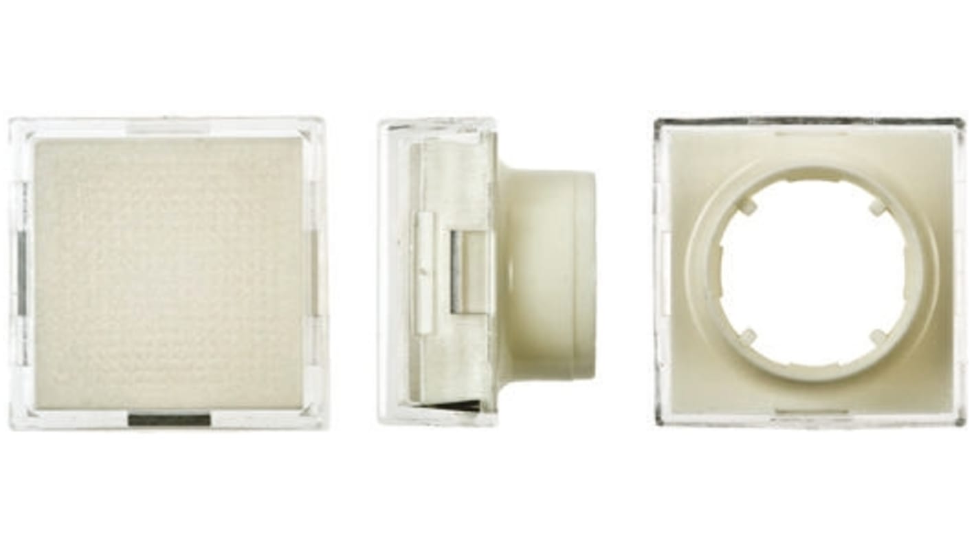 White Square Push Button Lens for use with TP2 Series