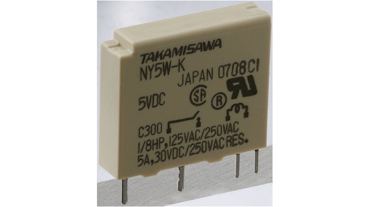 Fujitsu パワーリレー 12V dc SPST 基板実装タイプ