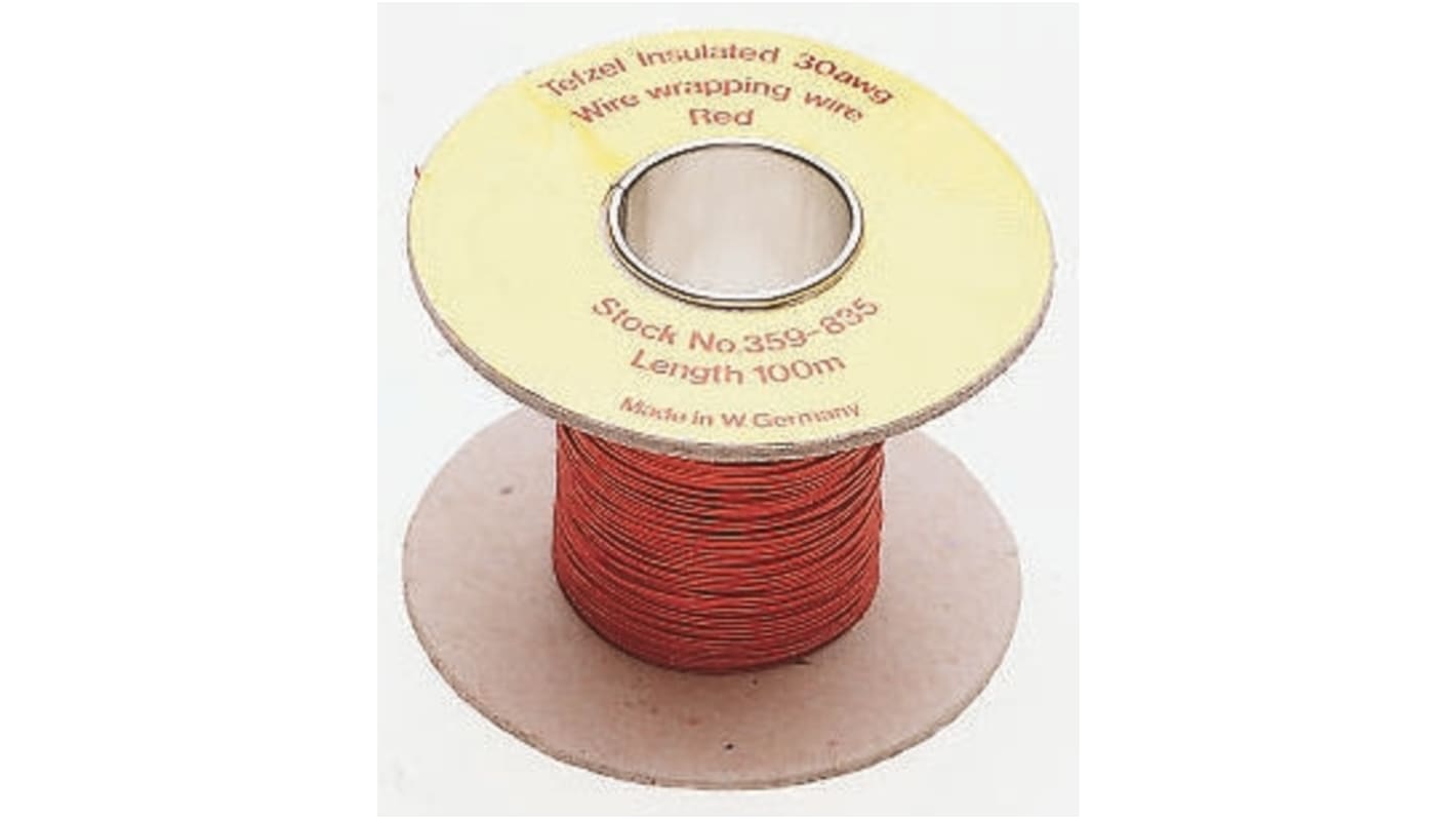 RS PRO Yellow Hook Up Wire, 100m, Tefzel Insulation RS