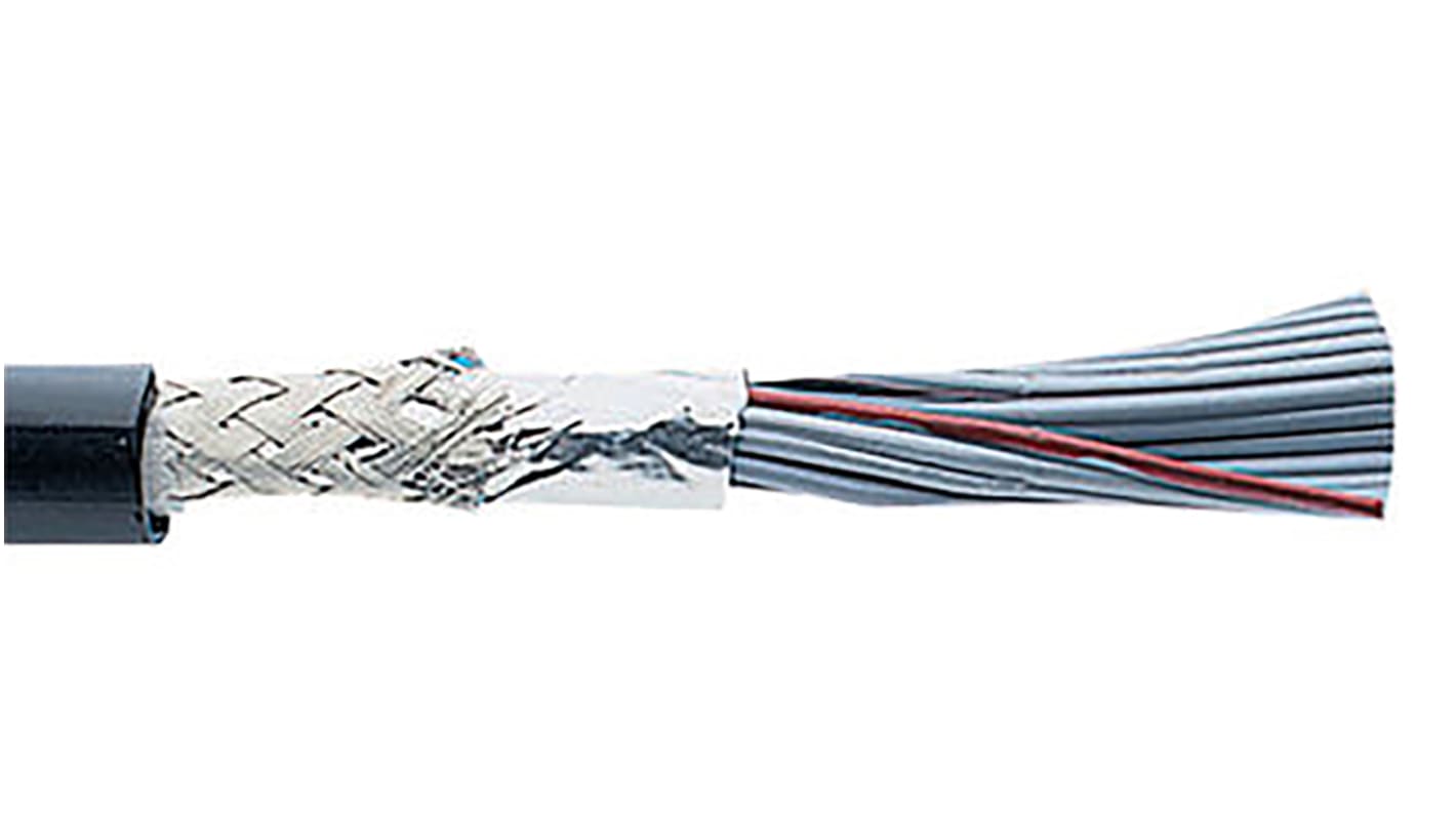 Cable plano apantallado Alpha Wire de 37 conductores, paso 1.27mm, long. 30m, anch. 46,99 mm