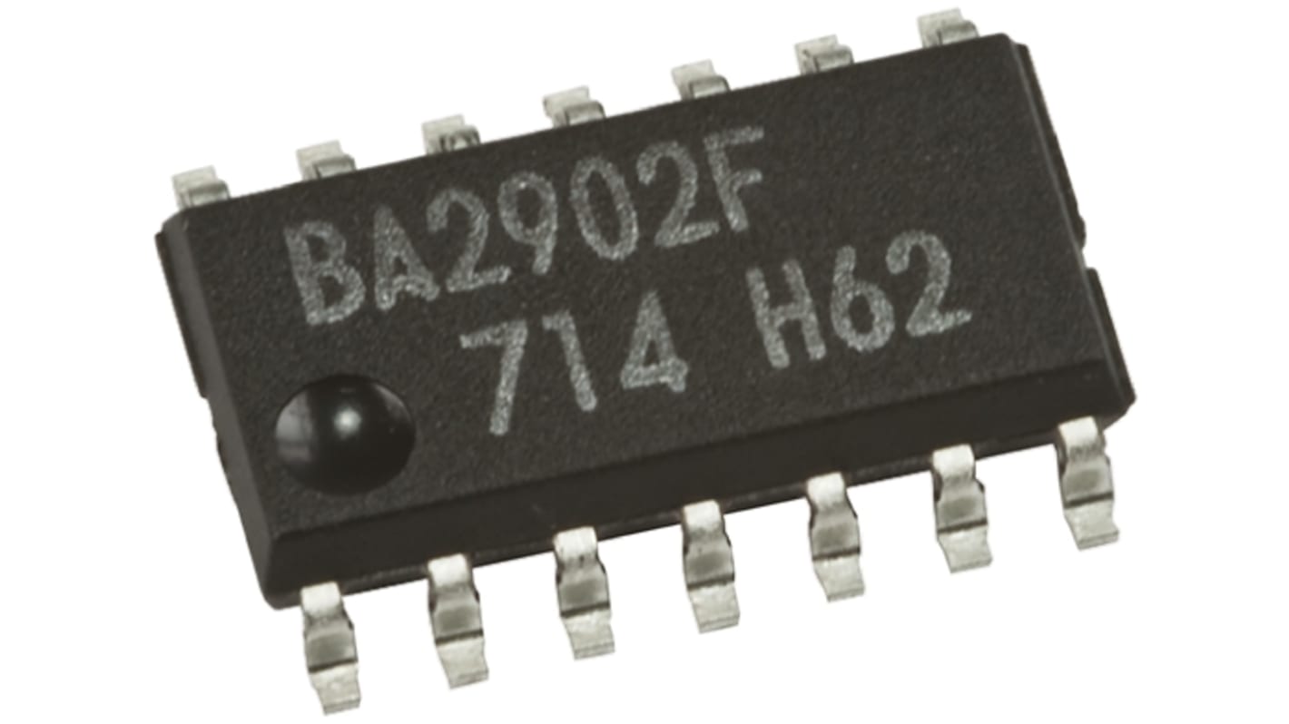 BA10339F ROHM, Quad Comparator, Open Collector O/P, 1.3μs 5 → 28 V 14-Pin SOP