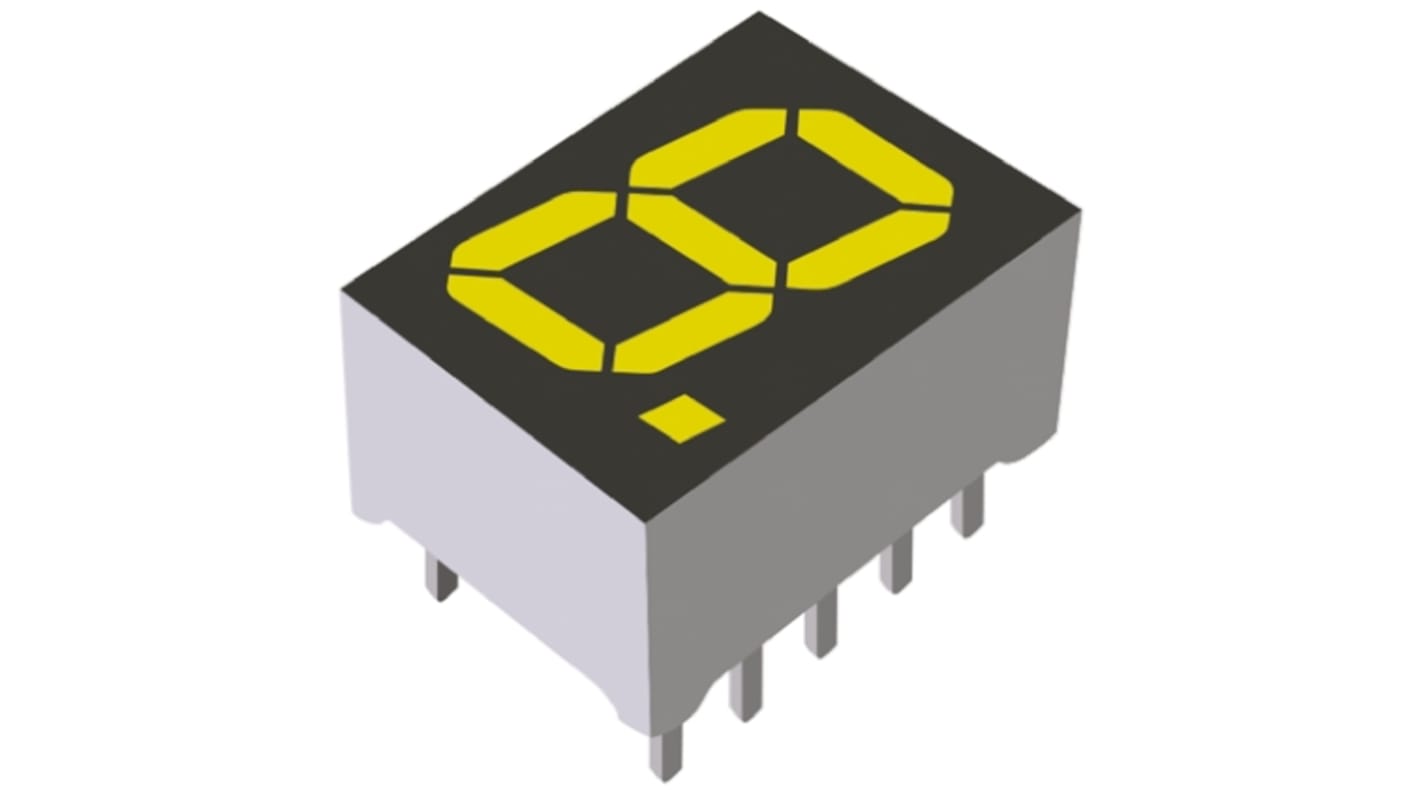 ローム LEDディスプレイ, 単桁, 黄, LED, 7セグメント, LAP-401YD