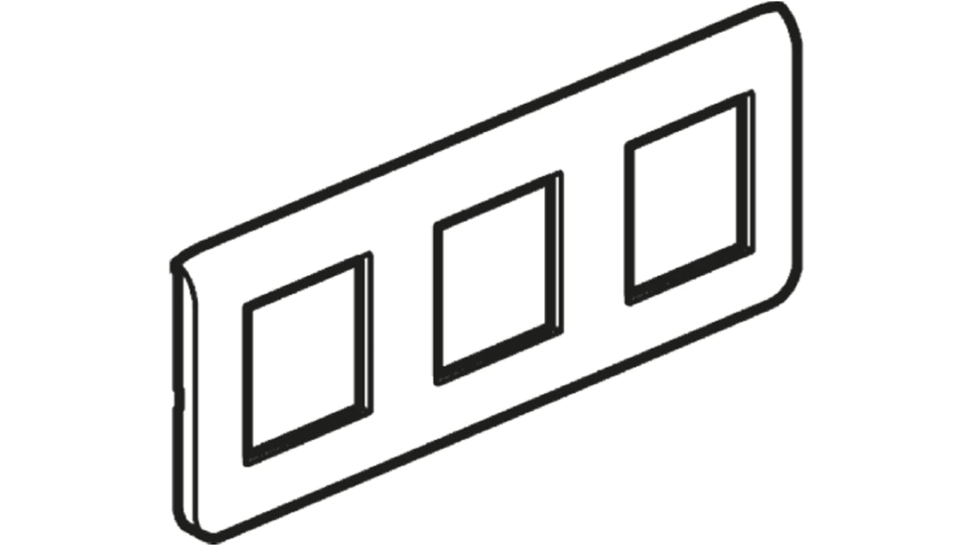 Placca anteriore Legrand, 3 moduli, col. Bianco