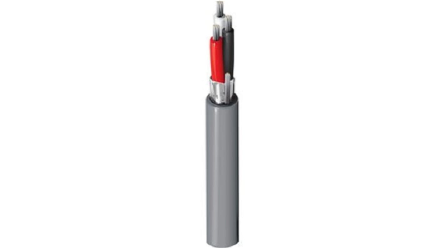 Cable Multiconductor Industrial apantallado Belden 95XX de 3 conductores, 0,22 mm², 24 AWG, long. 305m, Ø ext. 4.06mm,
