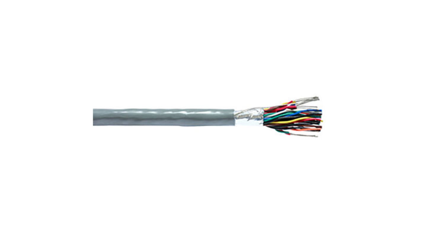 Belden Twisted Pair Data Cable, 10 Pairs, 0.2 mm², 20 Cores, 24 AWG, Screened, 152m, Chrome Sheath