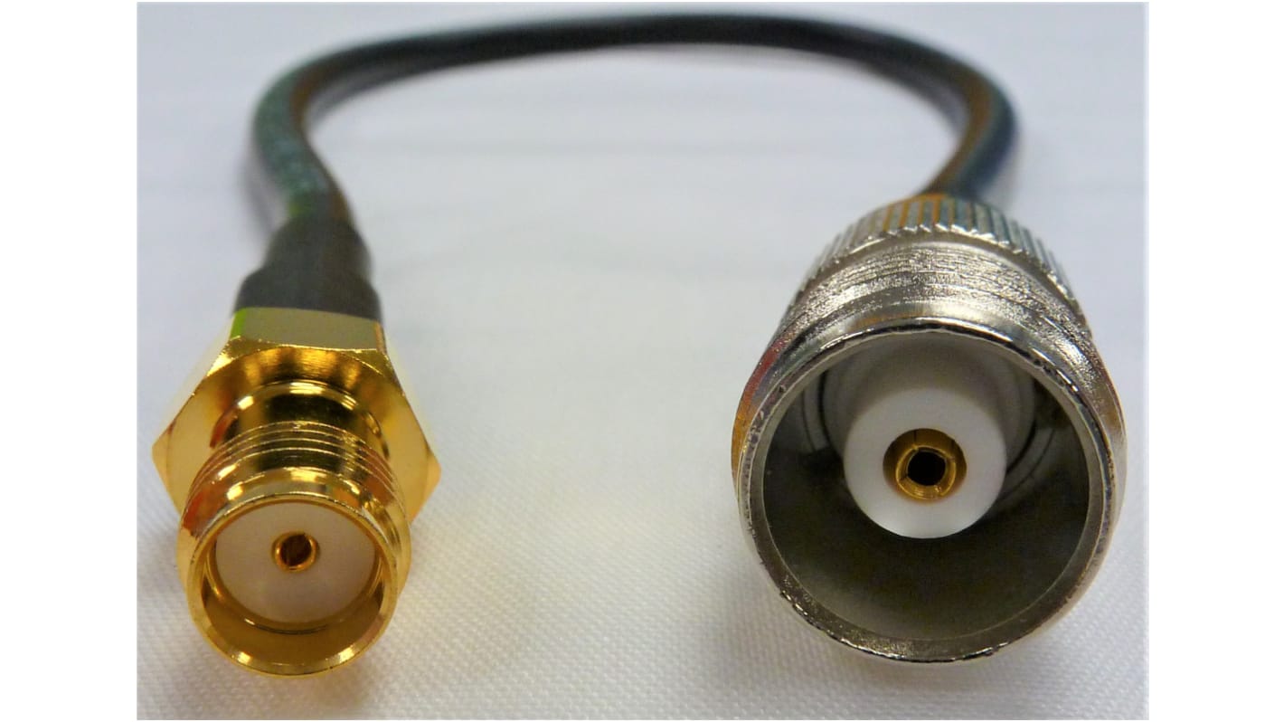 Mobilemark CA12/195 Series Female SMA to Female TNC Coaxial Cable, 30cm, RF195 Coaxial, Terminated