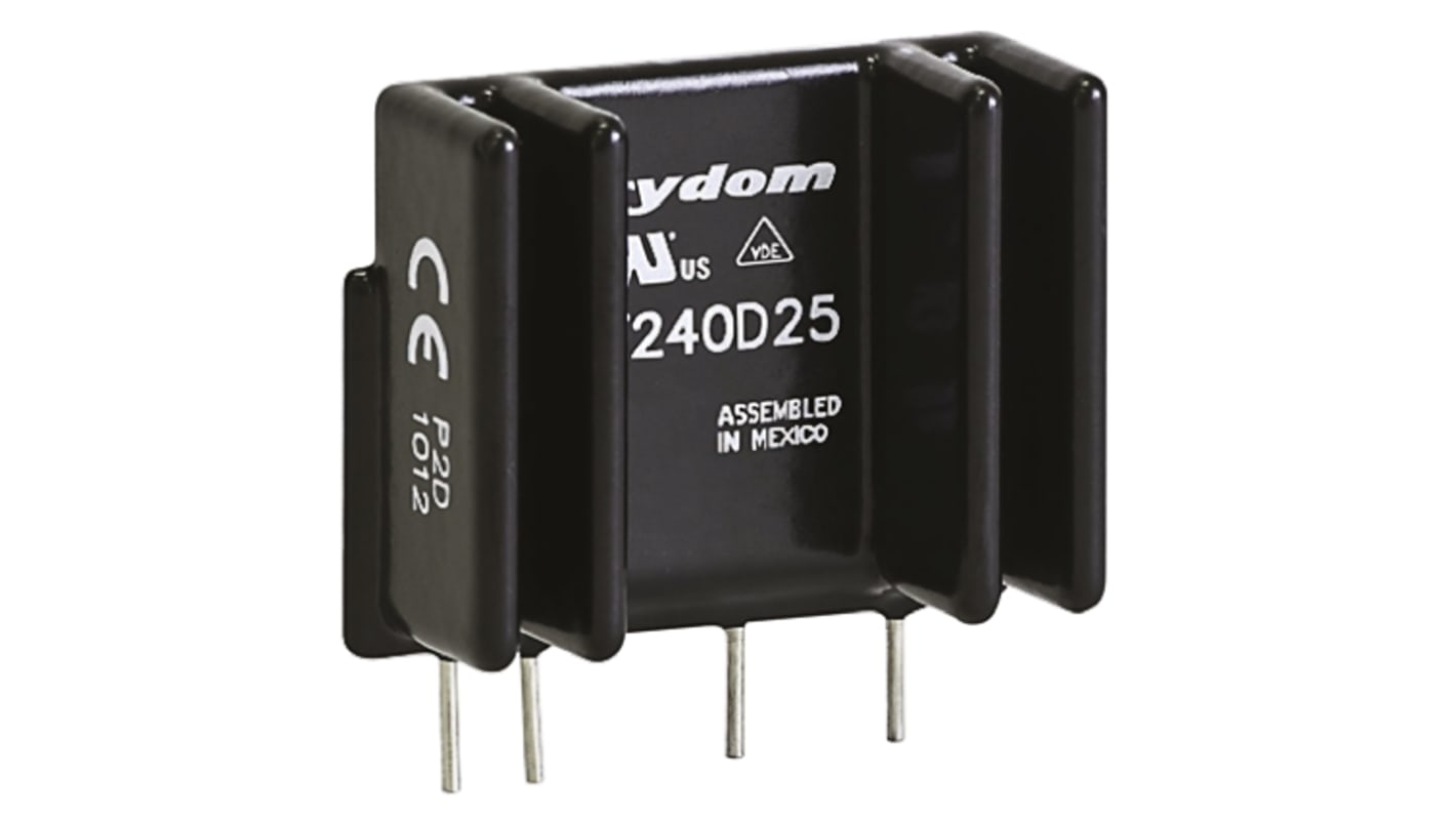 Sensata / Crydom Solid State Relay, 25 A Load, PCB Mount, 280 V rms Load, 15 V dc Control