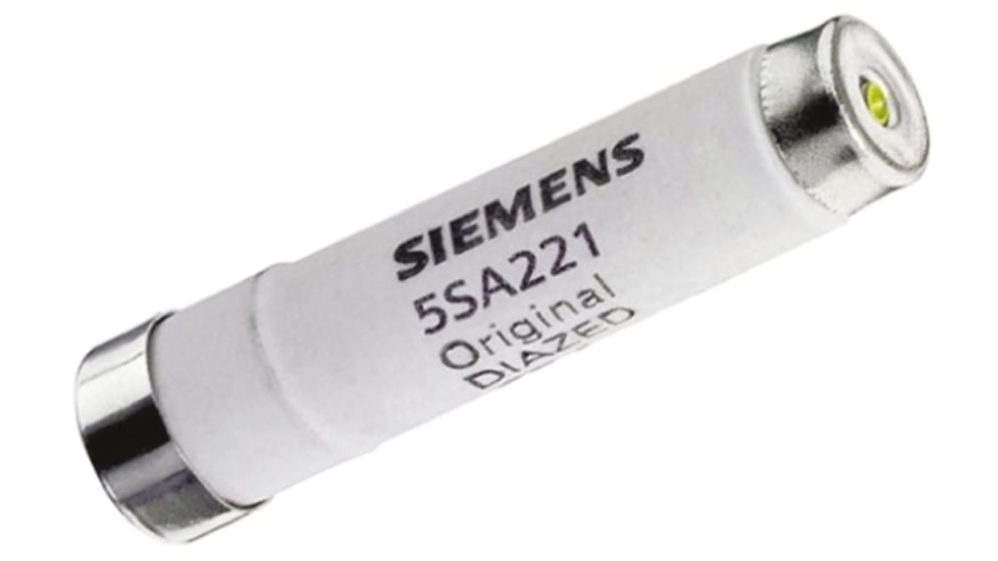 Siemens DIAZED-Sicherung, Typ DII, Anwendungsbereich gG, 4A, 500V ac, 50 kA @ 500 V ac, 8 kA @ 500 V dc, E16 Gewinde