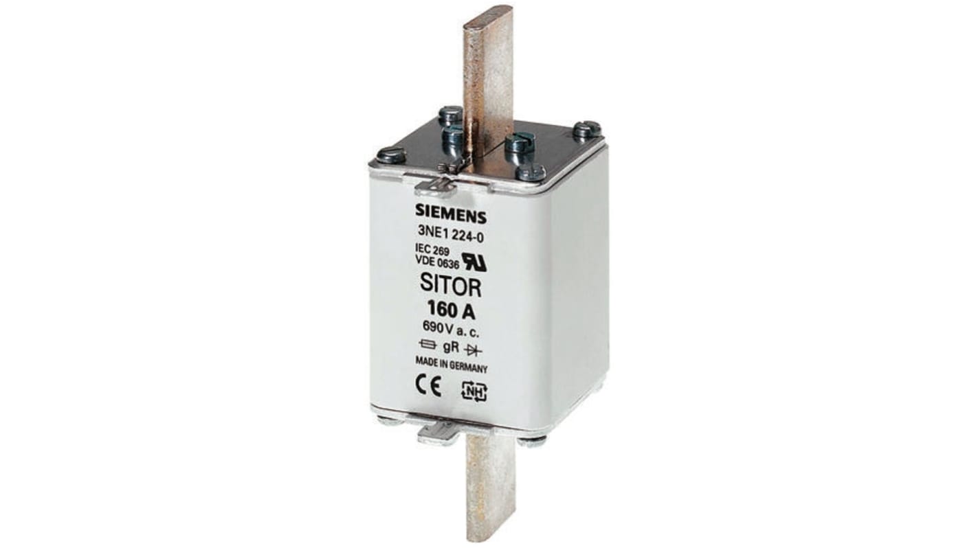 Fusible BS88 à pattes centrées 100A Siemens NH00 690V c.a., gS