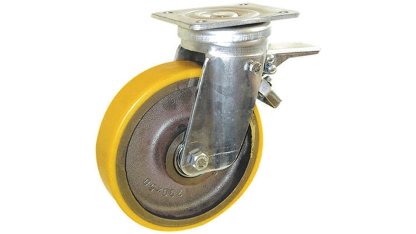 Guitel Hervieu Braked Swivel Castor Wheel, 700kg Capacity, 150mm Wheel