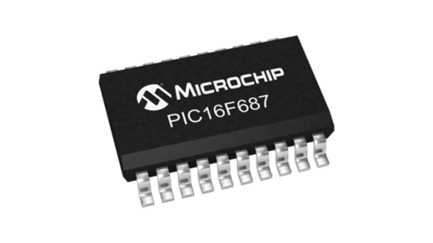 Microcontrôleur, 8bit, 128 B RAM, 2 048 mots, 20MHz, SOIC 20, série PIC16F
