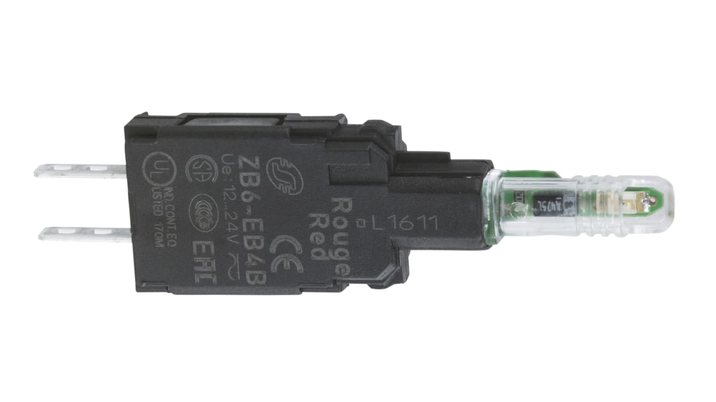 Blocco contatti luminoso Schneider Electric, 48 → 120V ca, terminali a Faston, LED Colore giallo