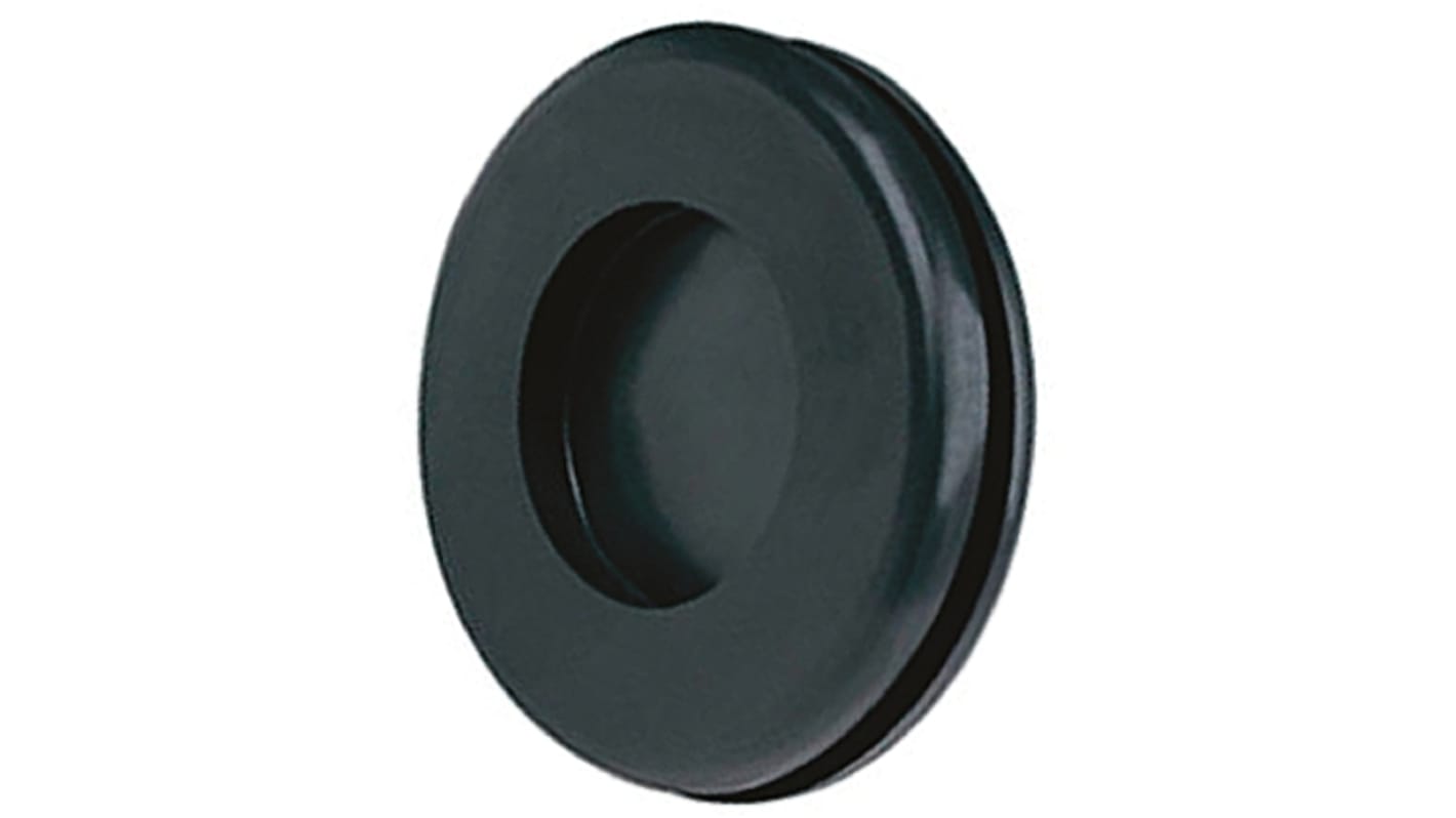 Essentra Black PVC 20mm Cable Grommet for Maximum of 15.5mm Cable Dia.