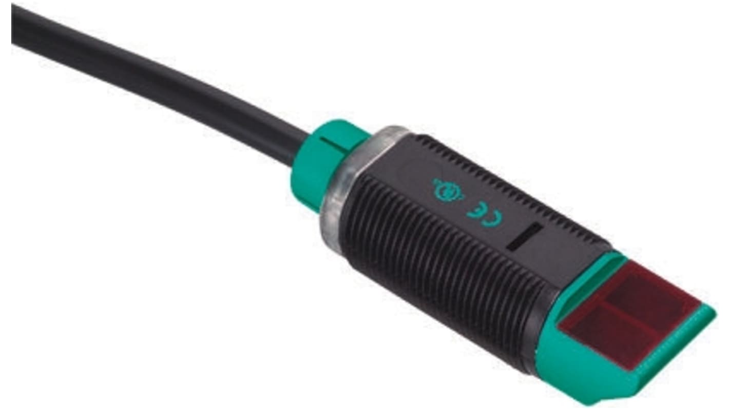 Pepperl + Fuchs Retroreflective Photoelectric Sensor, Barrel Sensor, 5.5 m Detection Range