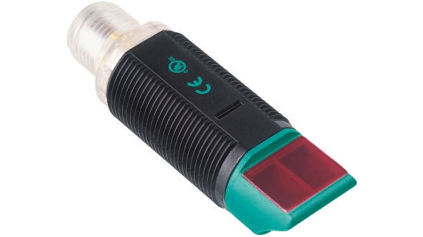 Pepperl + Fuchs GLV18 zylindrisch Optischer Sensor, Diffus, Bereich 400 mm, PNP Ausgang, 4-poliger M12-Steckverbinder