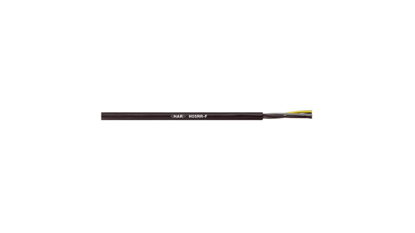 Lapp Netzkabel, 4-adrig Schwarz x 1,5 mm /Ø 11.6mm 18 A, 100m, 500 V, Gummi