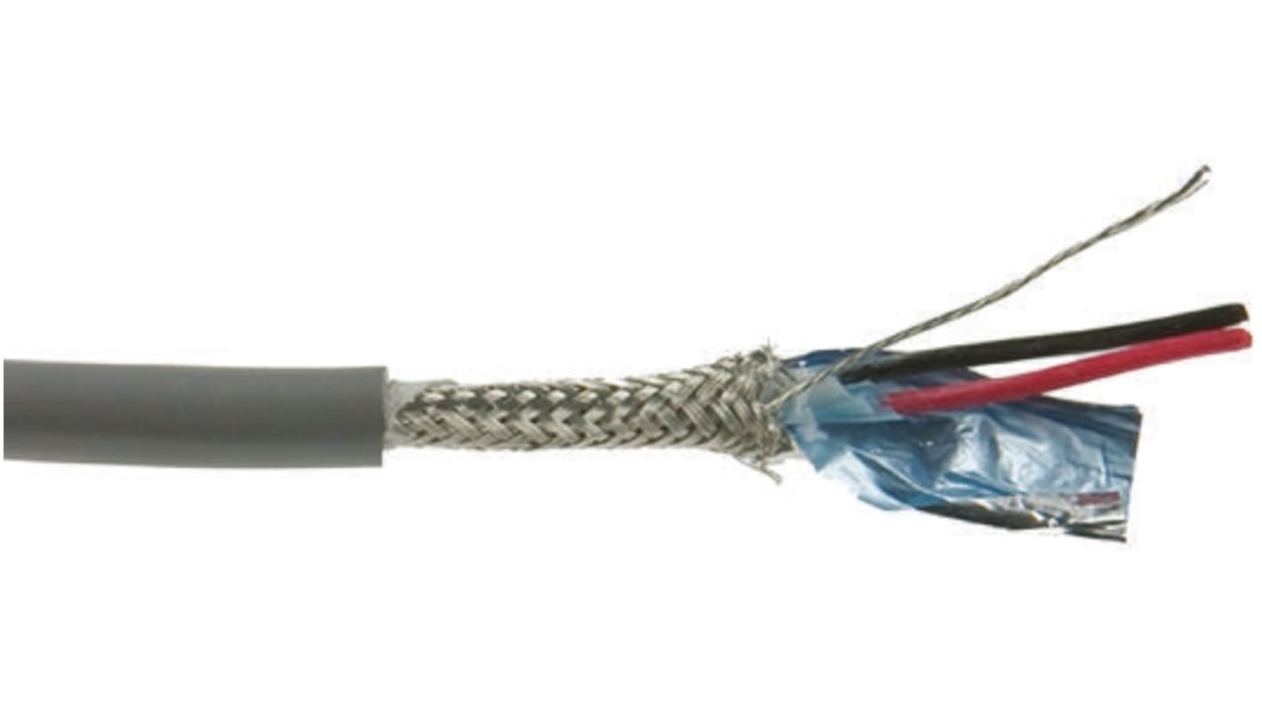 Câble de données Alpha Wire, 1 paire , 2x 0,38 mm 22 AWG, Blindé, 30m