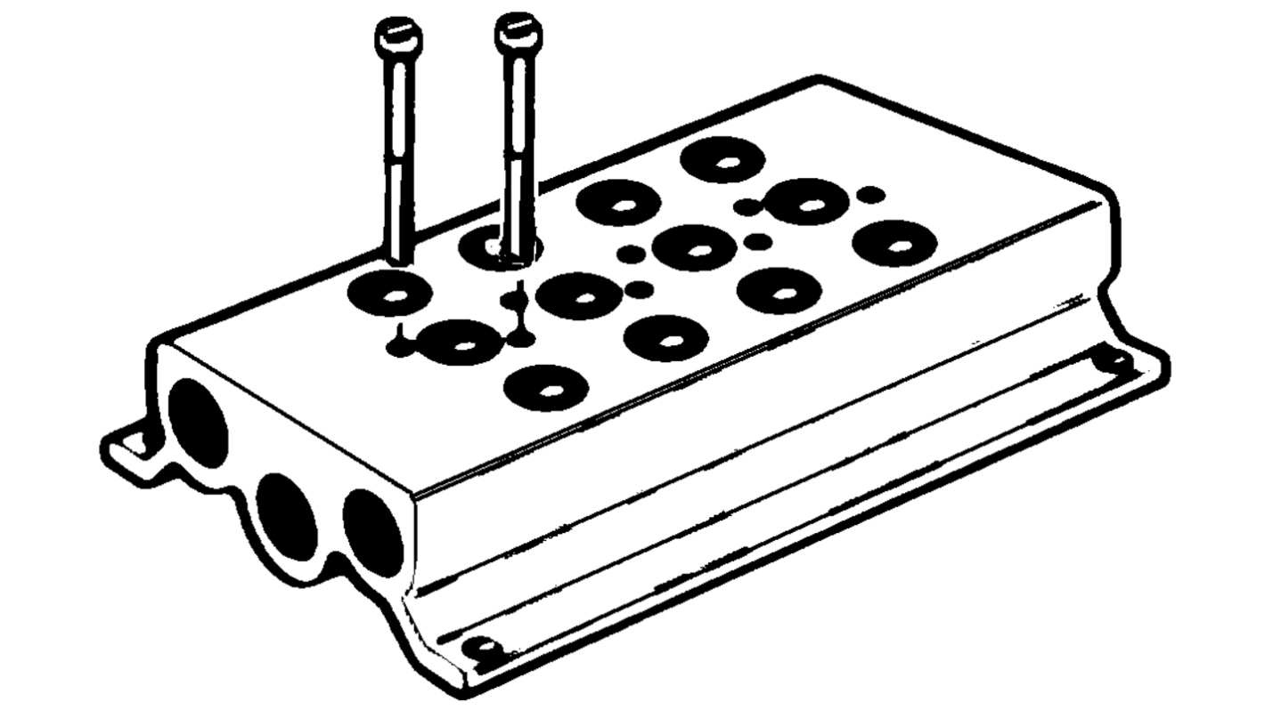 Parker P2LA series 4 station G 3/8 Manifold Bar