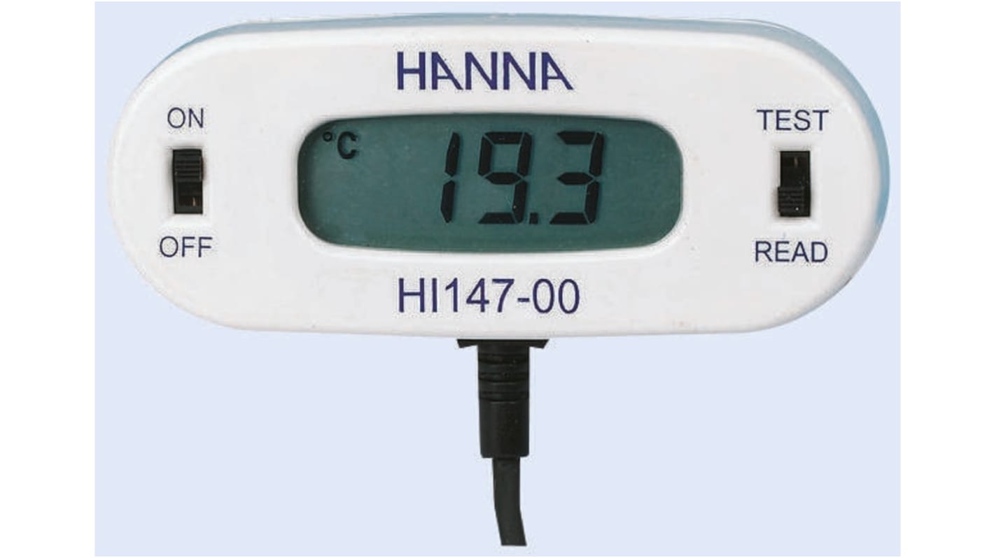 Hanna Instruments HI 147-00 Wired Digital Thermometer for Kitchen Appliance Use, 1 Input(s), ±0.3 °C Accuracy - With