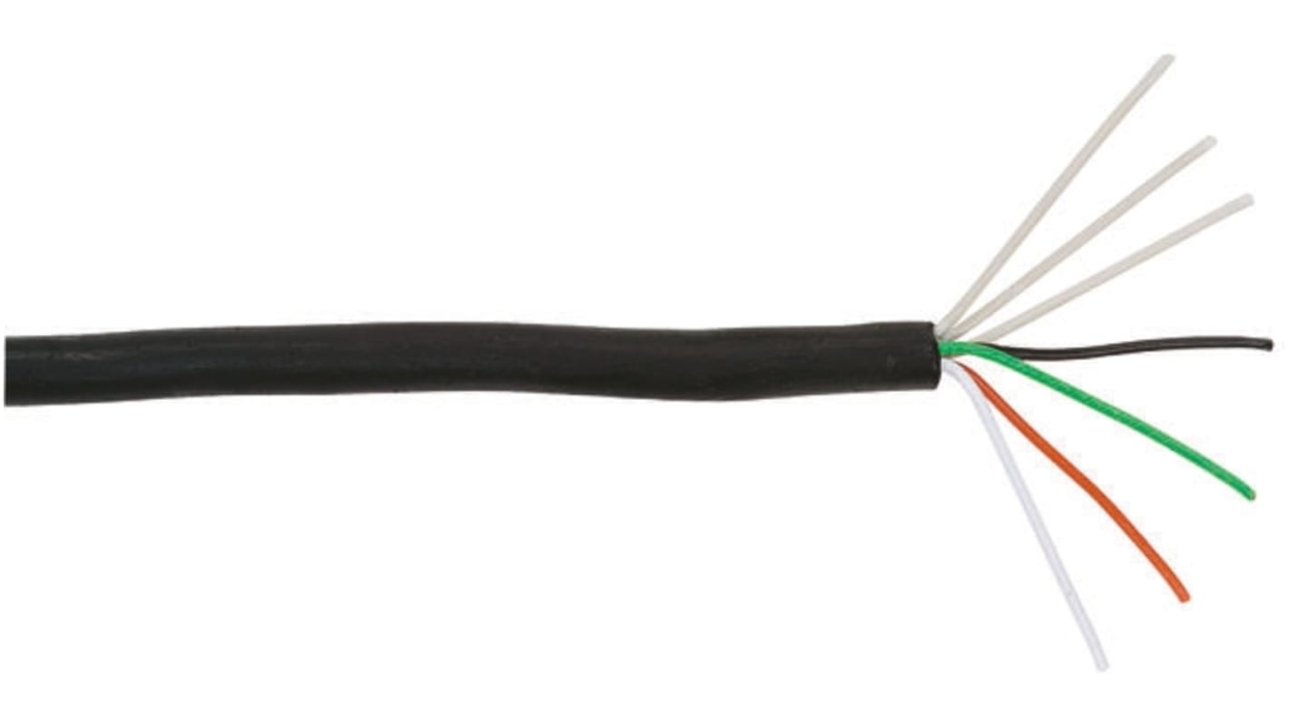 Cable telefónico RS PRO, 2 pares, 350m, BT CW1411, Negro, 3 Hilos, 300 V 4