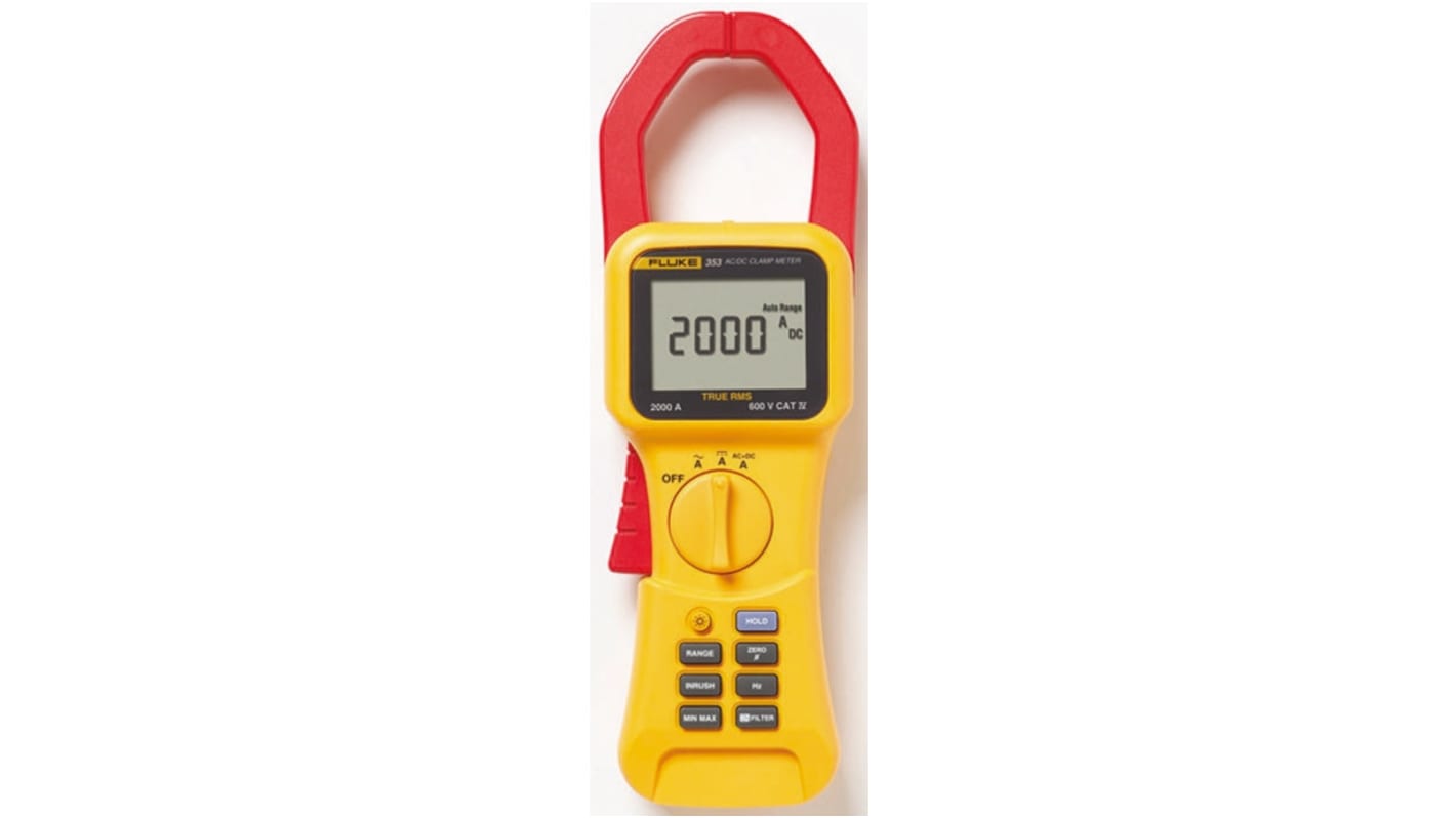 FLUKE 353 Fluke 353 Clamp Meter, 2000A dc, Max Current 2000A ac CAT