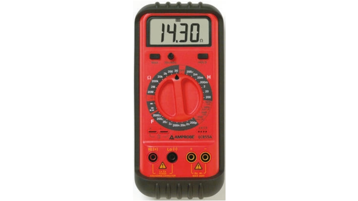 Amprobe LCR55A Handheld LCR Meter 2mF, 20 MΩ, 200H With RS Calibration RS