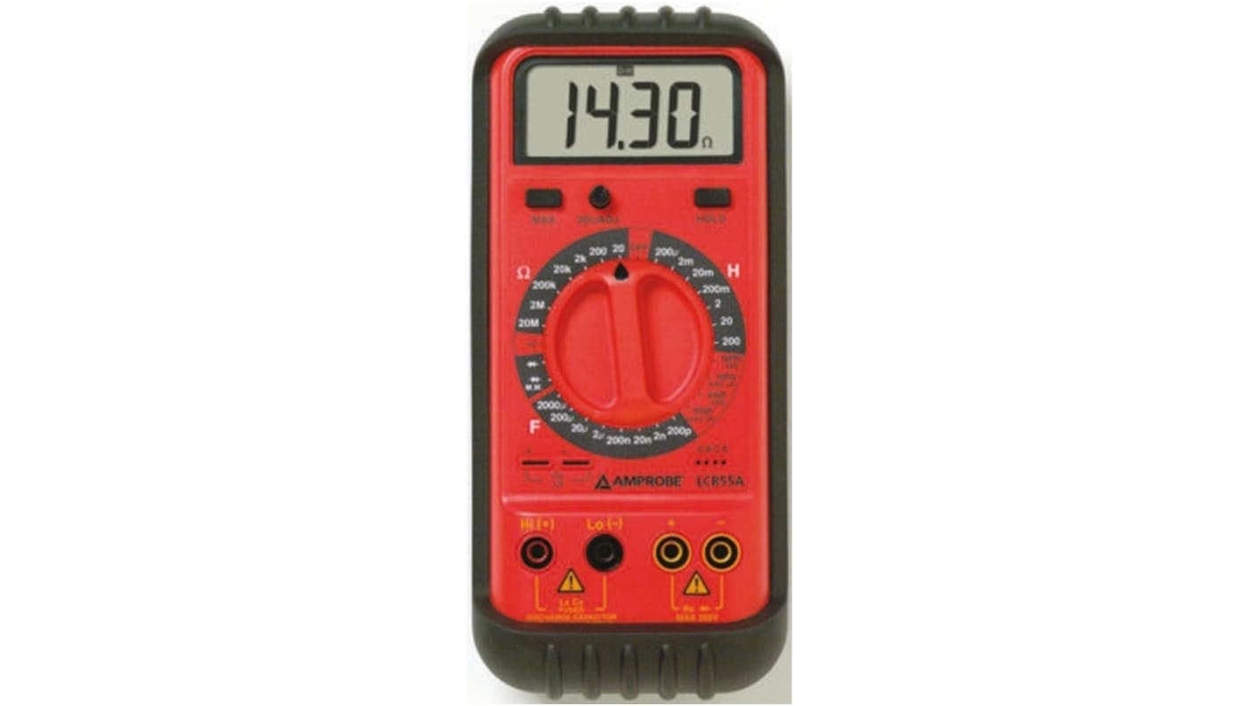 Amprobe LCR55A LCR-Messgerät 2000μF 20MΩ 200H, ISO-kalibriert Batterie 9 V, Handgerät LCD