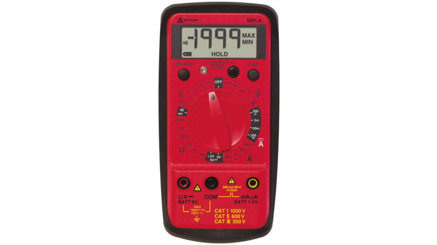 5XPA Amprobe 5XPA Handheld Digital Multimeter, 200mA ac Max, 200mA