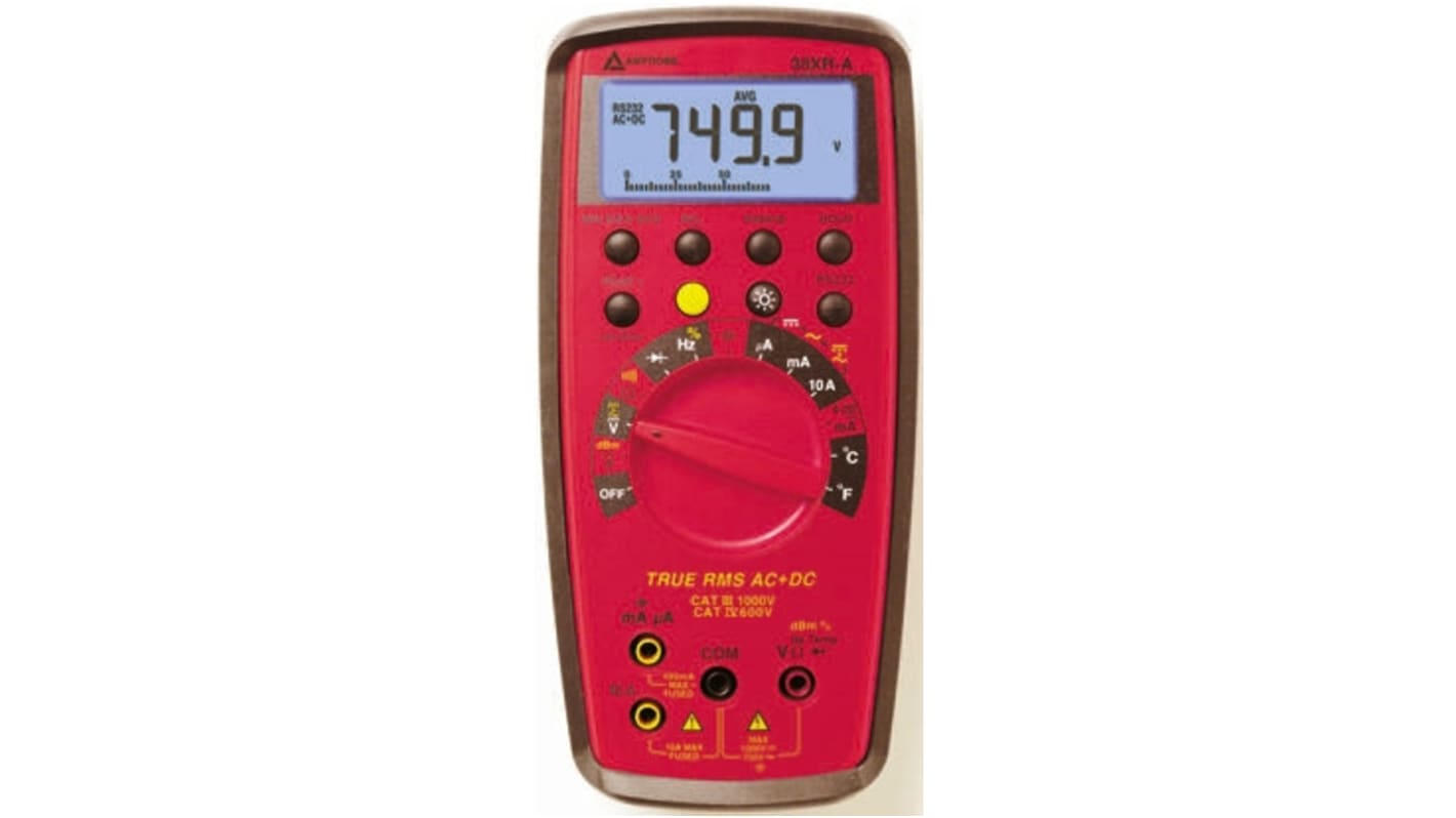 BEHA-Amprobe 38XRA HandLCD Digital-Multimeter, CAT III, CAT IV 750V ac / 10A ac, 40MΩ, ISO-kalibriert