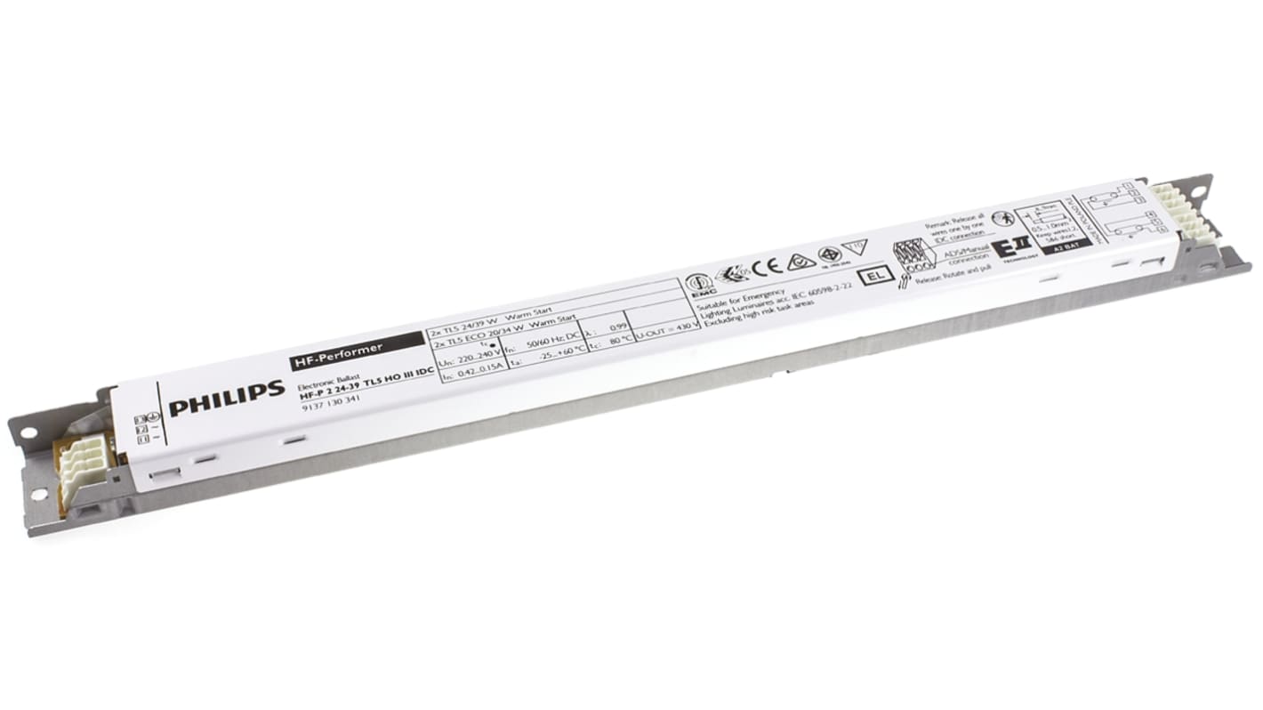 Philips Lighting 24 W, 39 W Electronic Fluorescent Lighting Ballast, 220 → 240 V