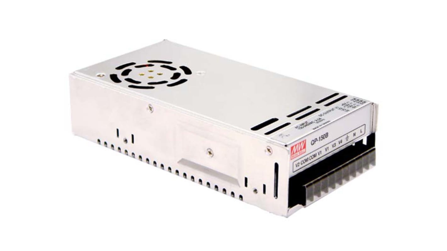 Alimentatore switching MEAN WELL QP-150D, 153W, ingresso 127 → 370 V dc, 90 → 264 V ac, uscita 5 V dc,