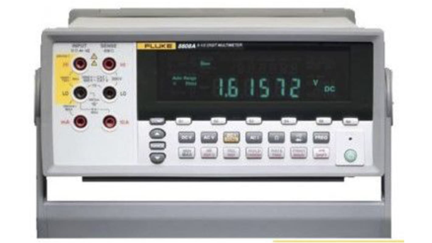 Fluke 8808A Bench Digital Multimeter, True RMS, 10A ac Max, 10A dc Max, 750V ac Max