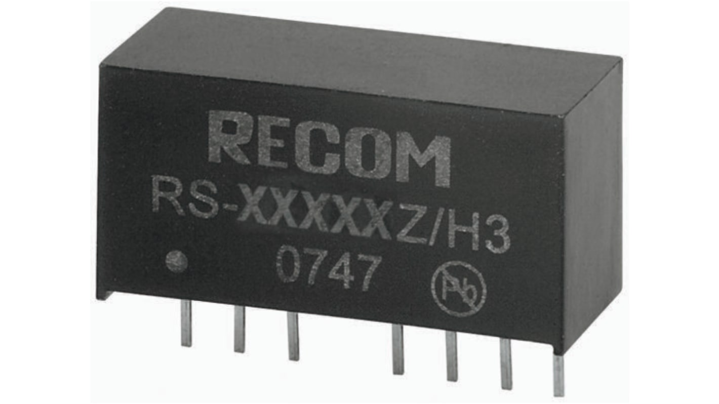 Recom DC-DCコンバータ Vout：12V dc 18 → 72 V dc, 2W, RS-4812SZ/H3