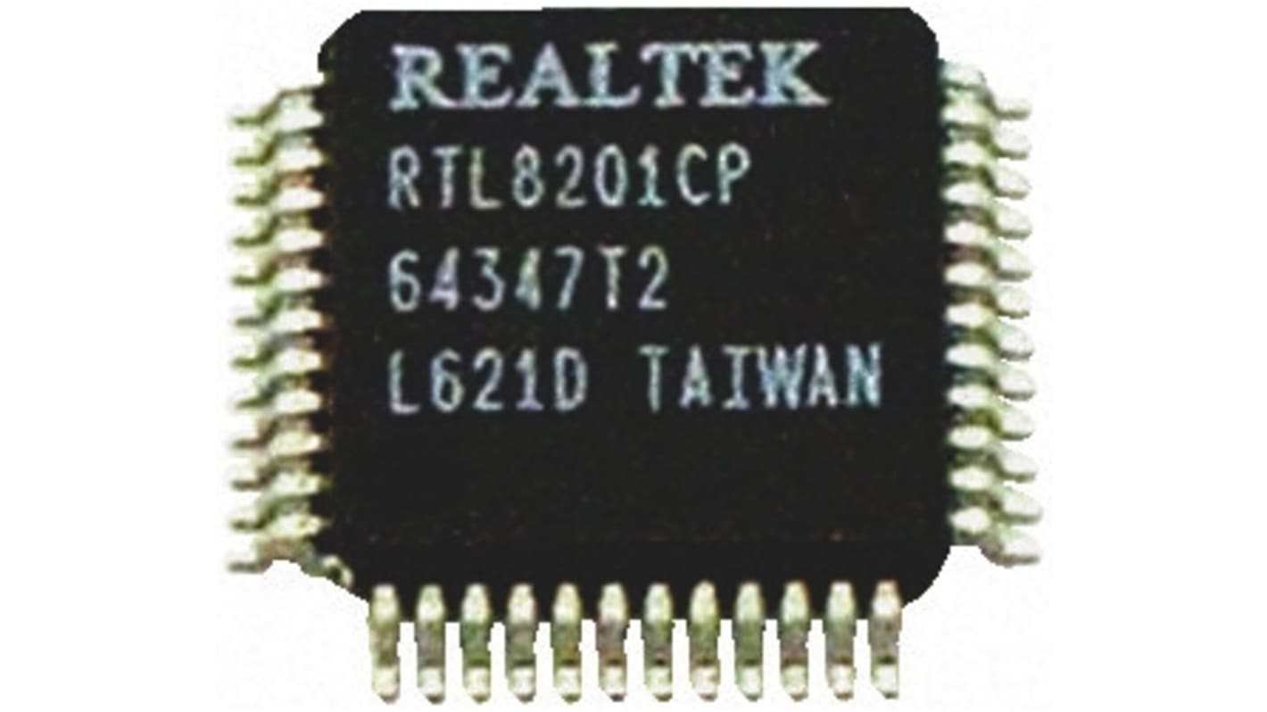 Controlador Ethernet, RTL8201CP-VD-LF, MII, SNI, 10Mbps, LQFP, 48-Pines, 3,3 V