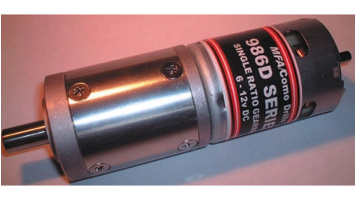 DC gearmotor, Børstegear, Hastighed: 9 o/min., 36,88 W., 12 V dc, 4,61 A