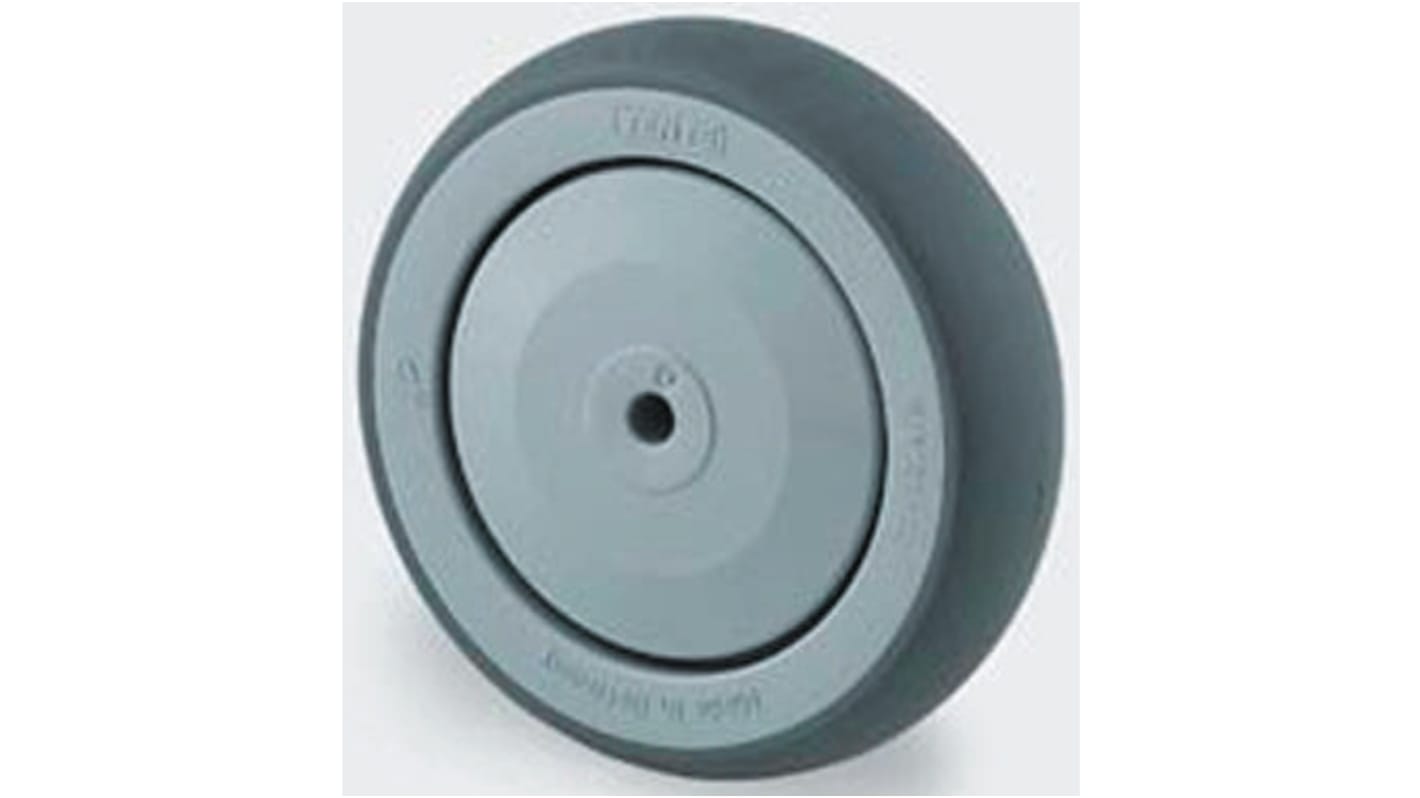 Tente Grey Rubber Non-Marking Trolley Wheel, 100kg