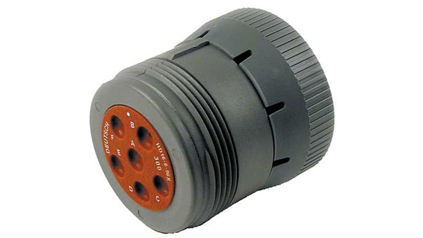 HD16696S Deutsch Circular Connector, 6 Contacts, Cable Mount, Plug