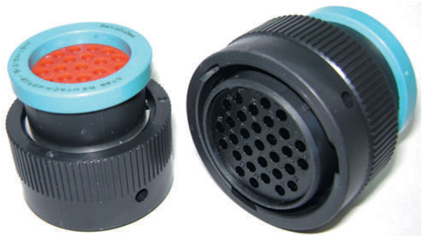 Deutsch Circular Connector, 14 Contacts, Cable Mount, Plug, Female, IP67, HD20 Series