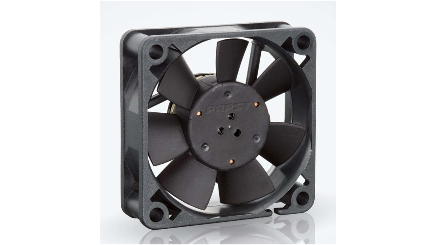 Axiální ventilátor, řada: 500 F DC, 50 x 50 x 15mm, průtok vzduchu: 20m³/h 1W 12 V DC Čtvercový