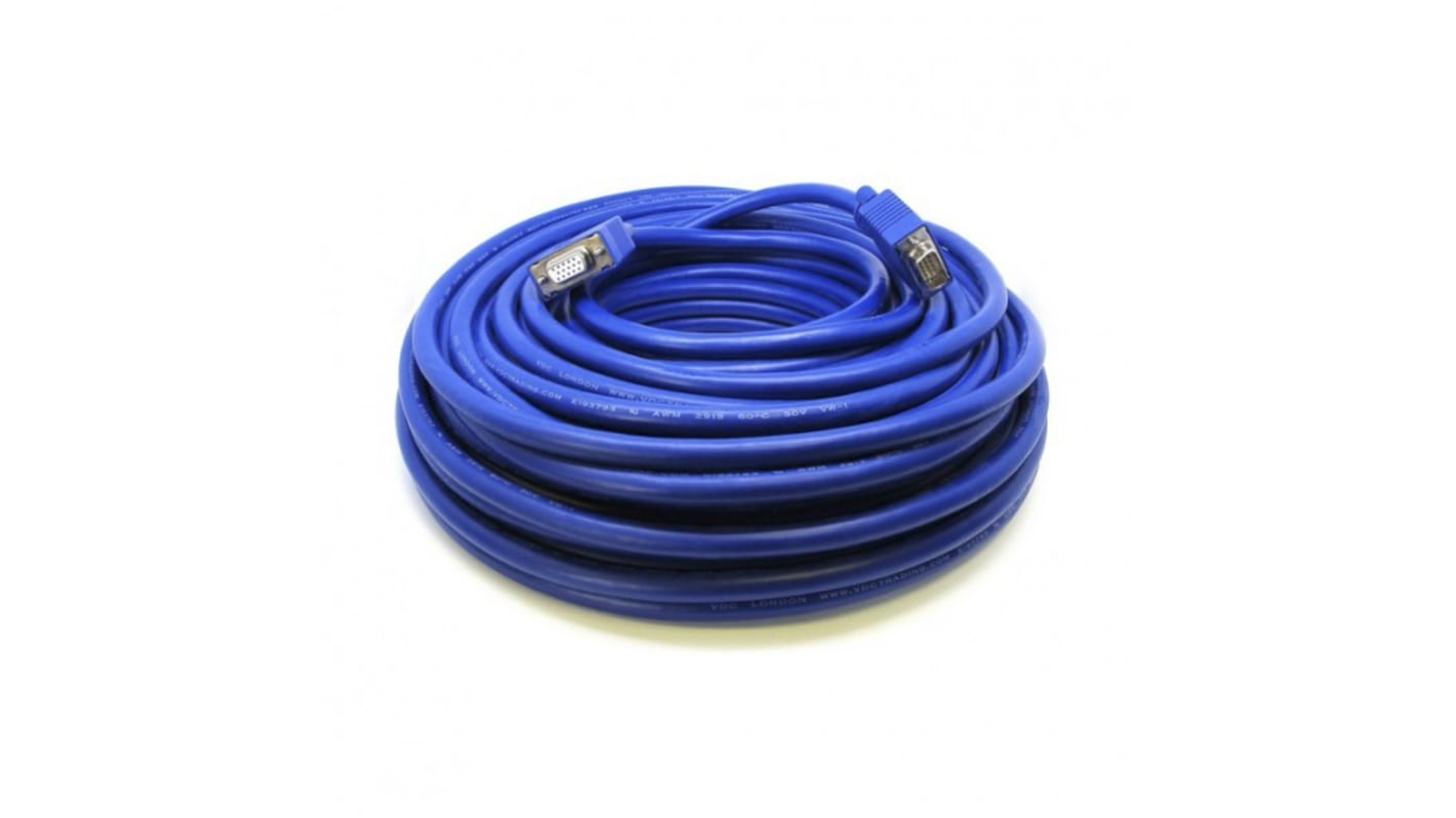 Cavo VGA Van Damme VGA Maschio/VGA Femmina, lungh. 30m, col. Blu