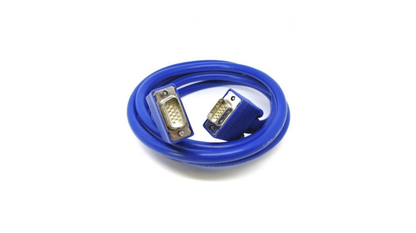 Cable VGA Van Damme de color Azul, con. A: VGA macho, con. B: VGA macho, long. 3m