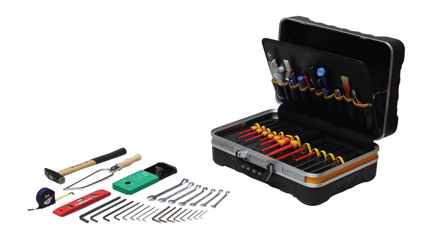 Kit de herramientas Bernstein, Maletín de 64 piezas, para electricistas