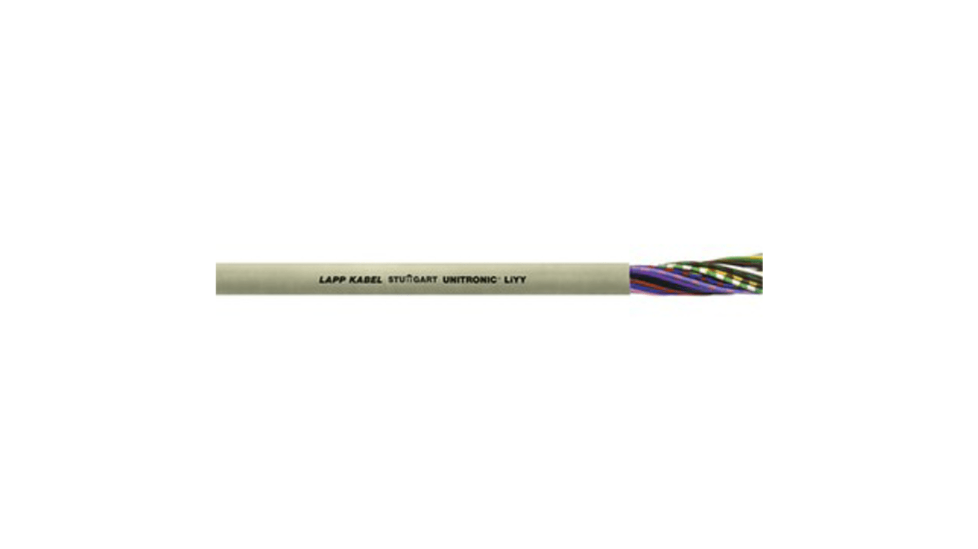 Cable de control Lapp UNITRONIC LiYY de 20 núcleos, 0,75 mm², Ø ext. 12.4mm, long. 25m, 500 V, 12 A, funda de PVC