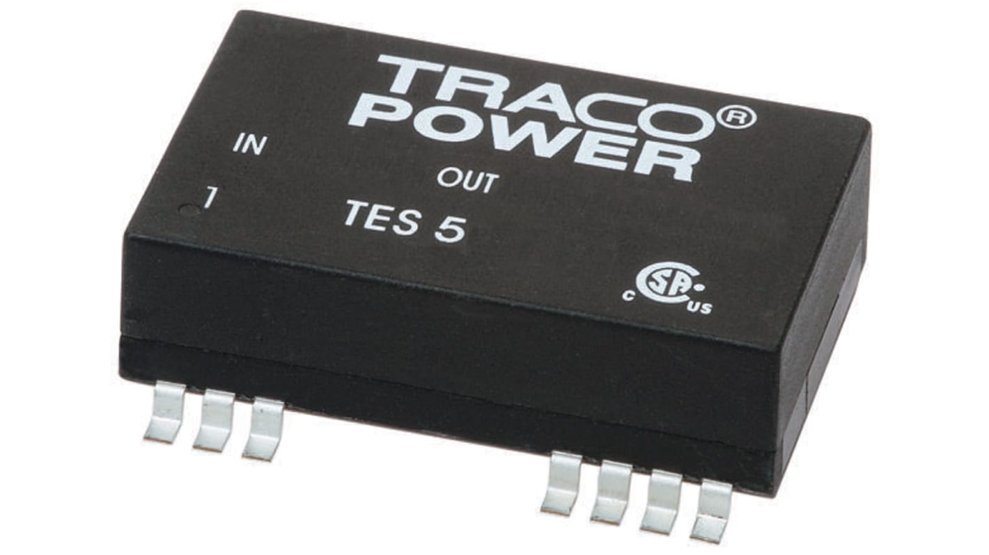 TRACOPOWER TES 5 DC-DC Converter, 12V dc/ 420mA Output, 18 → 36 V dc Input, 5W, Surface Mount, +85°C Max Temp