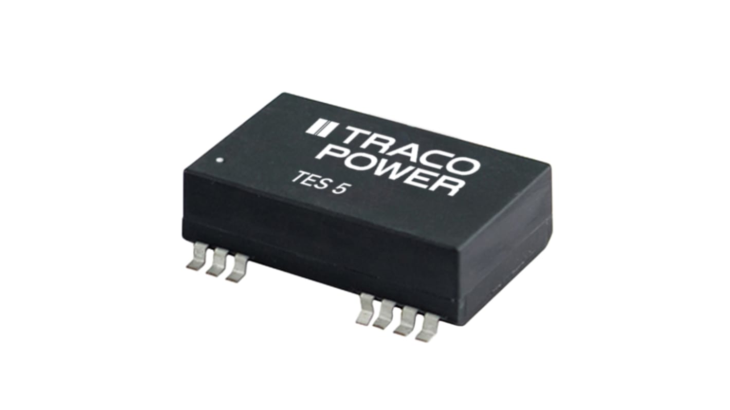 TRACOPOWER TES 5 DC-DC Converter, ±15V dc/ ±165mA Output, 18 → 36 V dc Input, 5W, Surface Mount, +85°C Max Temp