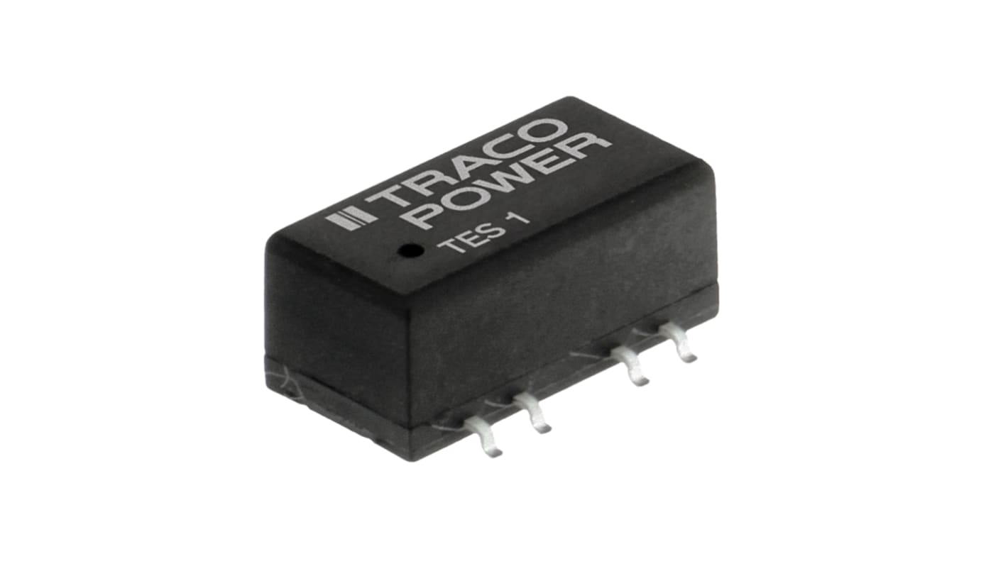 TRACOPOWER TES 1 DC-DC Converter, 5V dc/ 200mA Output, 10.8 → 13.2 V dc Input, 1W, Surface Mount, +85°C Max Temp