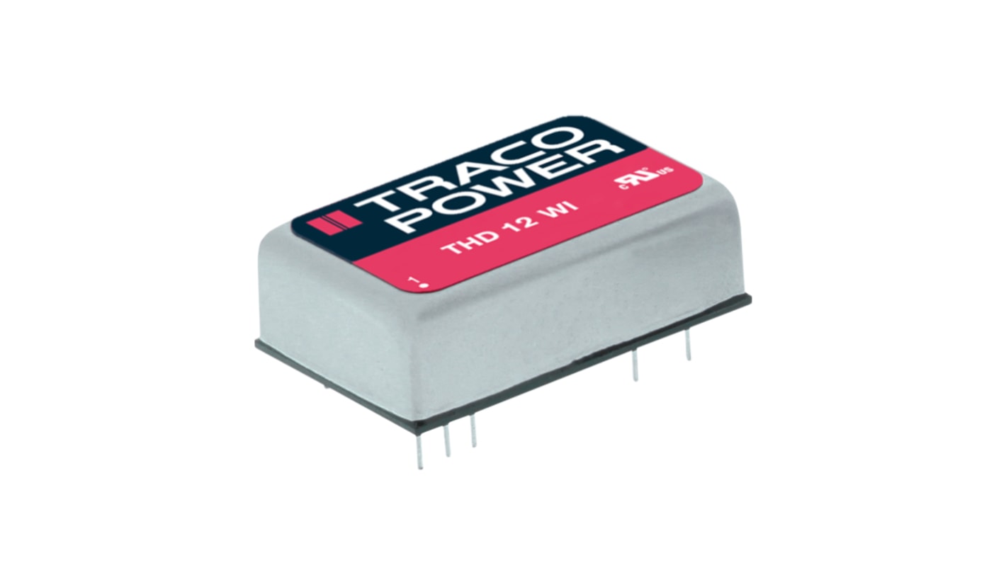 TRACOPOWER THD 12WI DC/DC-Wandler 12W 48 V dc IN, ±12V dc OUT / ±500mA Durchsteckmontage 1.5kV dc isoliert