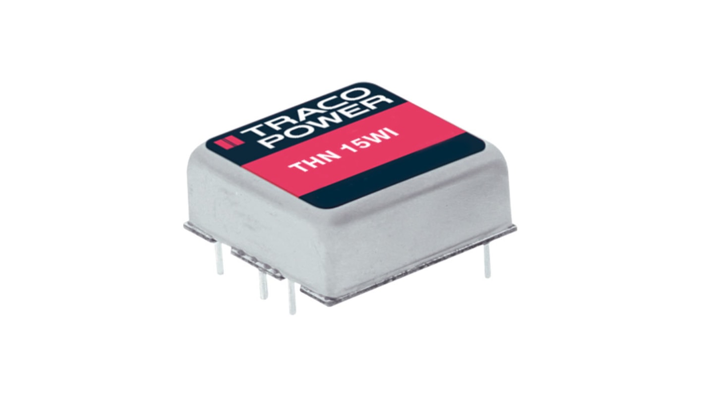 Convertisseur DC-DC TRACOPOWER, THN 15WI, Montage traversant, 15W, 1 sortie, 3.3V c.c., 4A